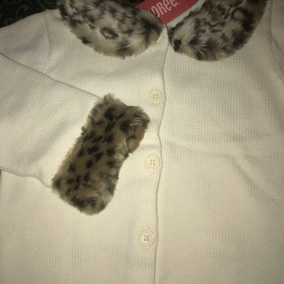 NWT gymboree glamour kitty 4t 4 fur cardigan sweat - Picture 5 of 5